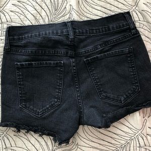 Black jean shorts